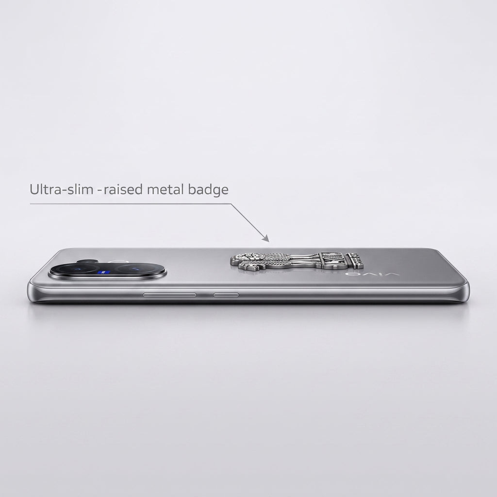 Vivo T4 Pro 5G Compatible Satyamev Jayate 3D Metal Emblem Sticker