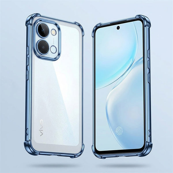 Vivo T5X 5G Anti-Yellow Electroplating Transparent Airbags Case