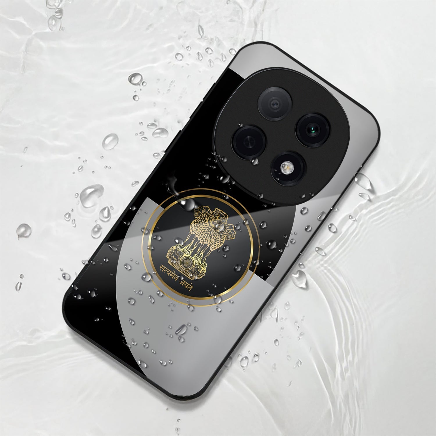 OPPO F29 Pro 5G Premium Acrylic Shockproof Glass Back Case (Satyamev Noir)