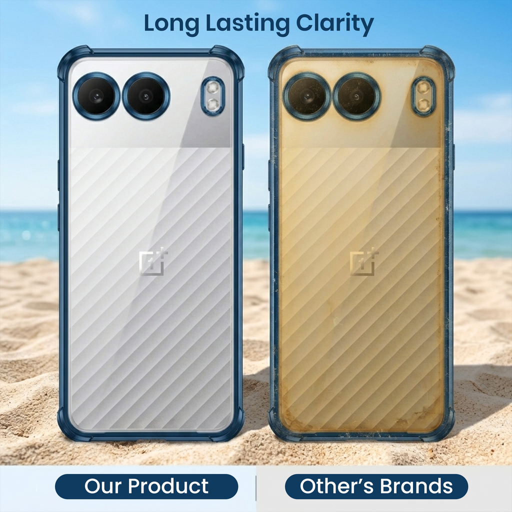 OnePlus Nord 4 5G Anti-Yellow Electroplating Transparent Airbags Case