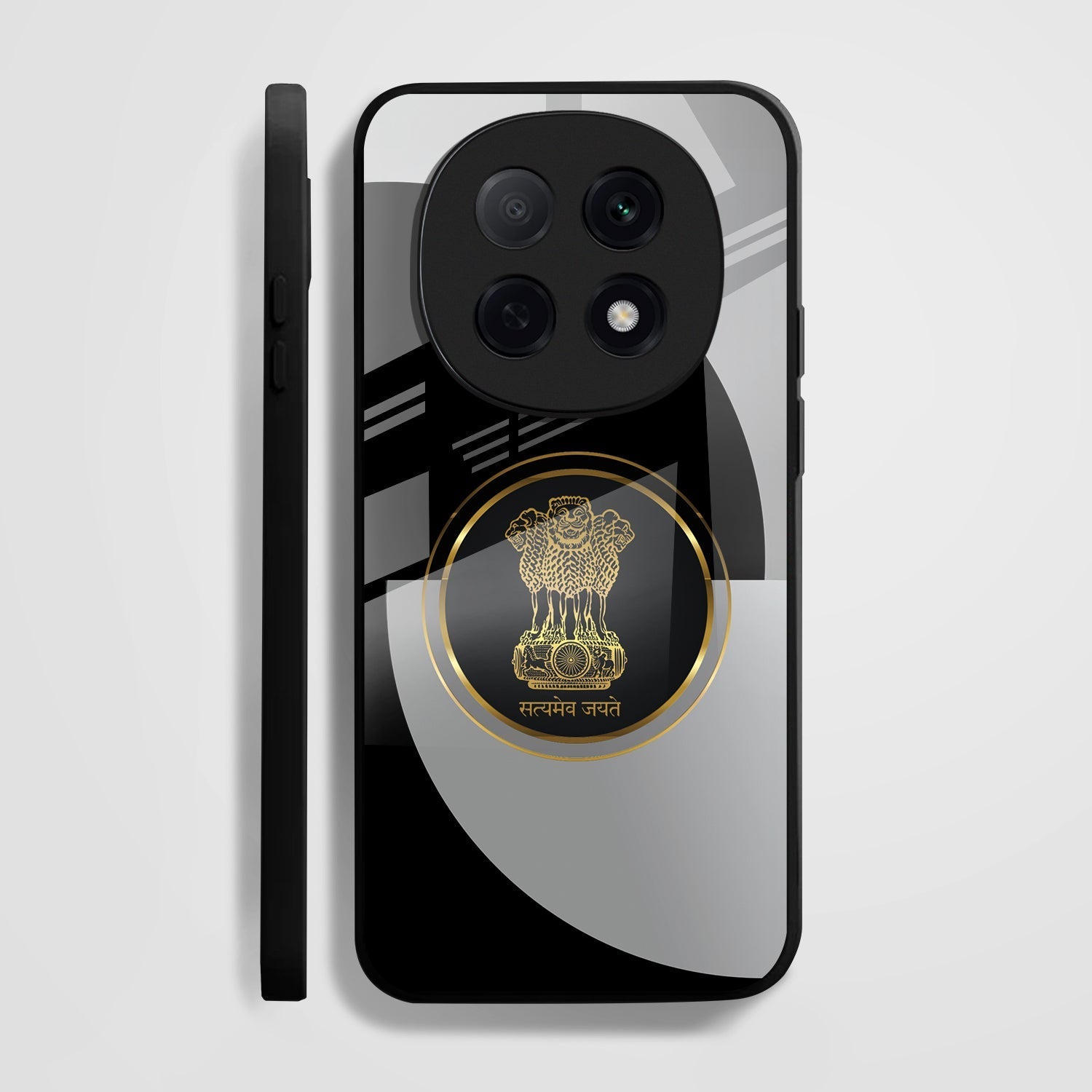 OPPO F29 Pro 5G Premium Acrylic Shockproof Glass Back Case (Satyamev Noir)