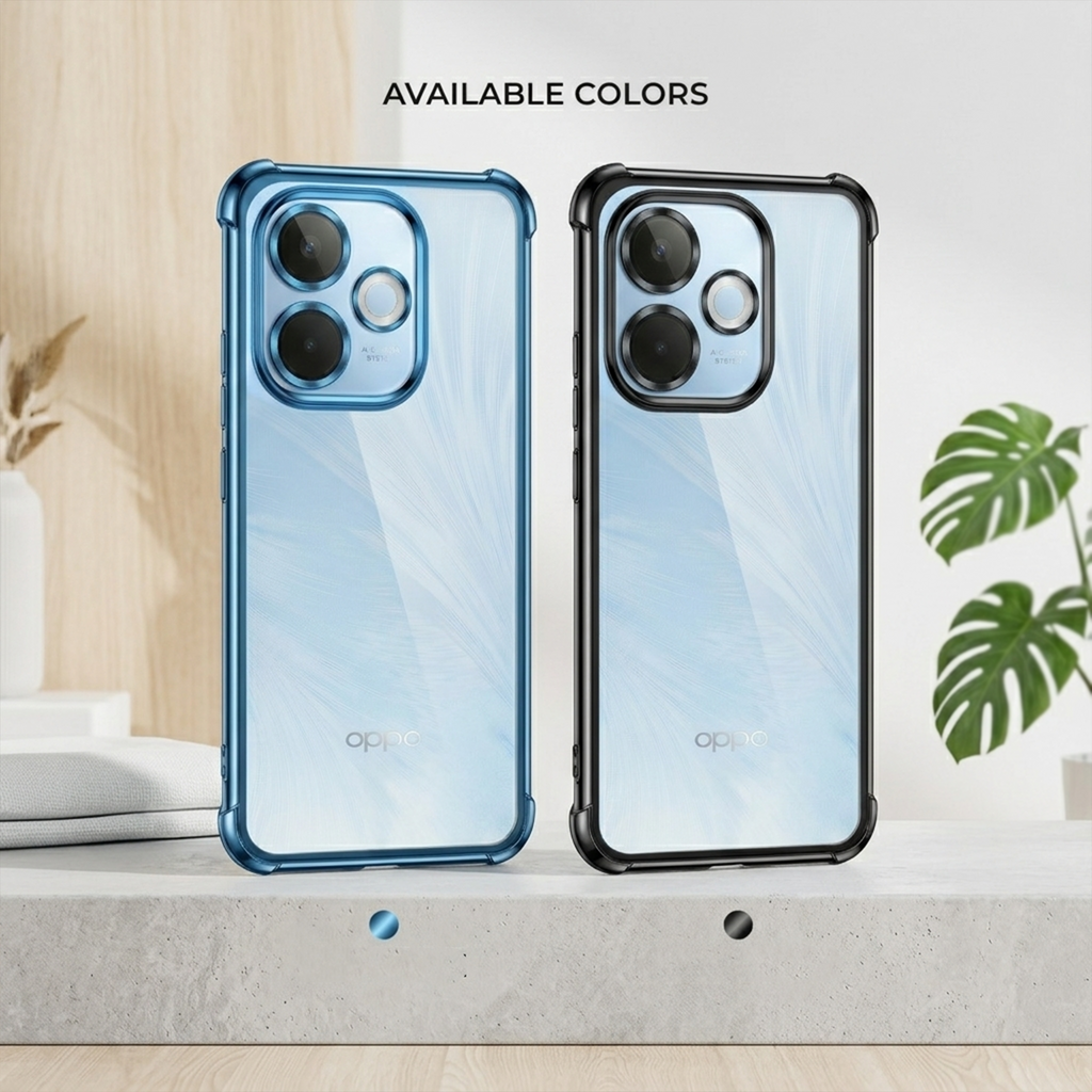 Oppo A5 Pro 5G Anti-Yellow Electroplating Transparent Airbags Case