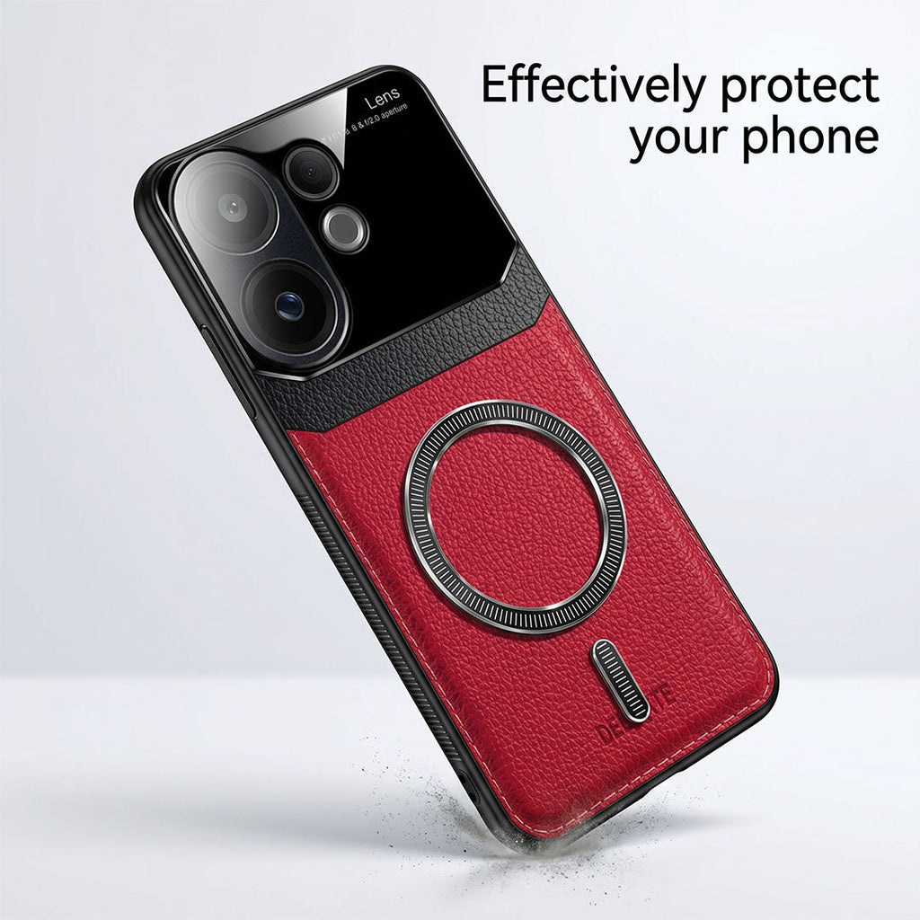 Vivo V60 5G Premium Magsafe Magnetic Leather Lens Protective Case