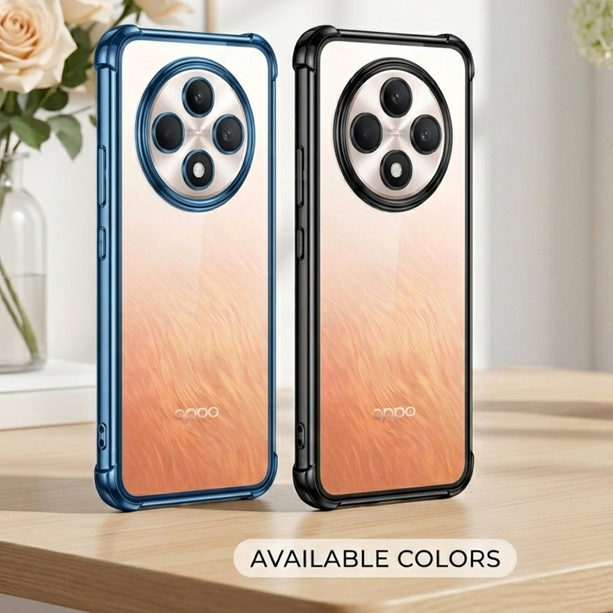 Oppo Reno 12F 5G Anti-Yellow Electroplating Transparent Airbags Case