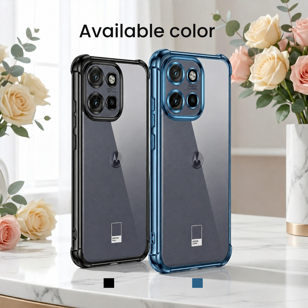 Motorola Edge 50 Neo 5G Anti-Yellow Electroplating Transparent Airbags Case