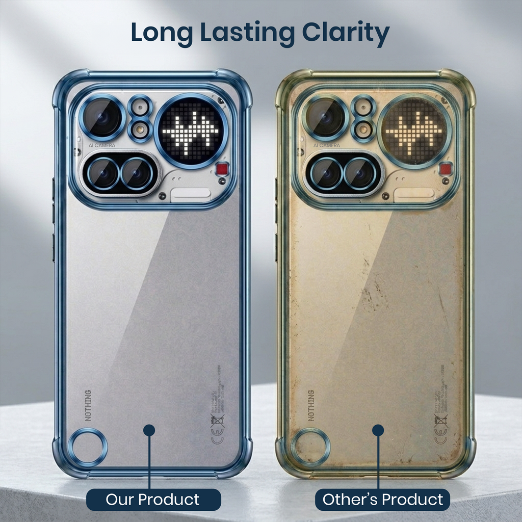 Nothing Phone 4A Pro 5G Anti-Yellow Electroplating Transparent Airbags Case