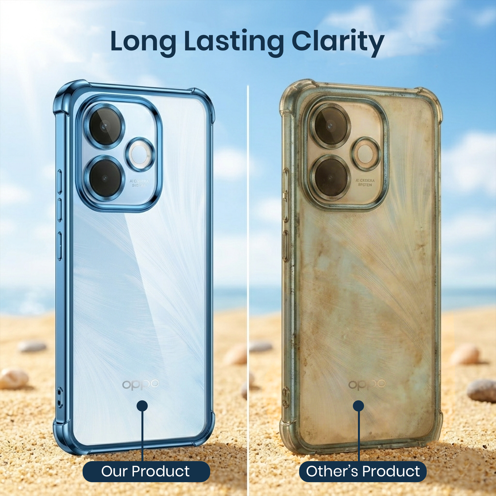 Oppo A5 Pro 5G Anti-Yellow Electroplating Transparent Airbags Case