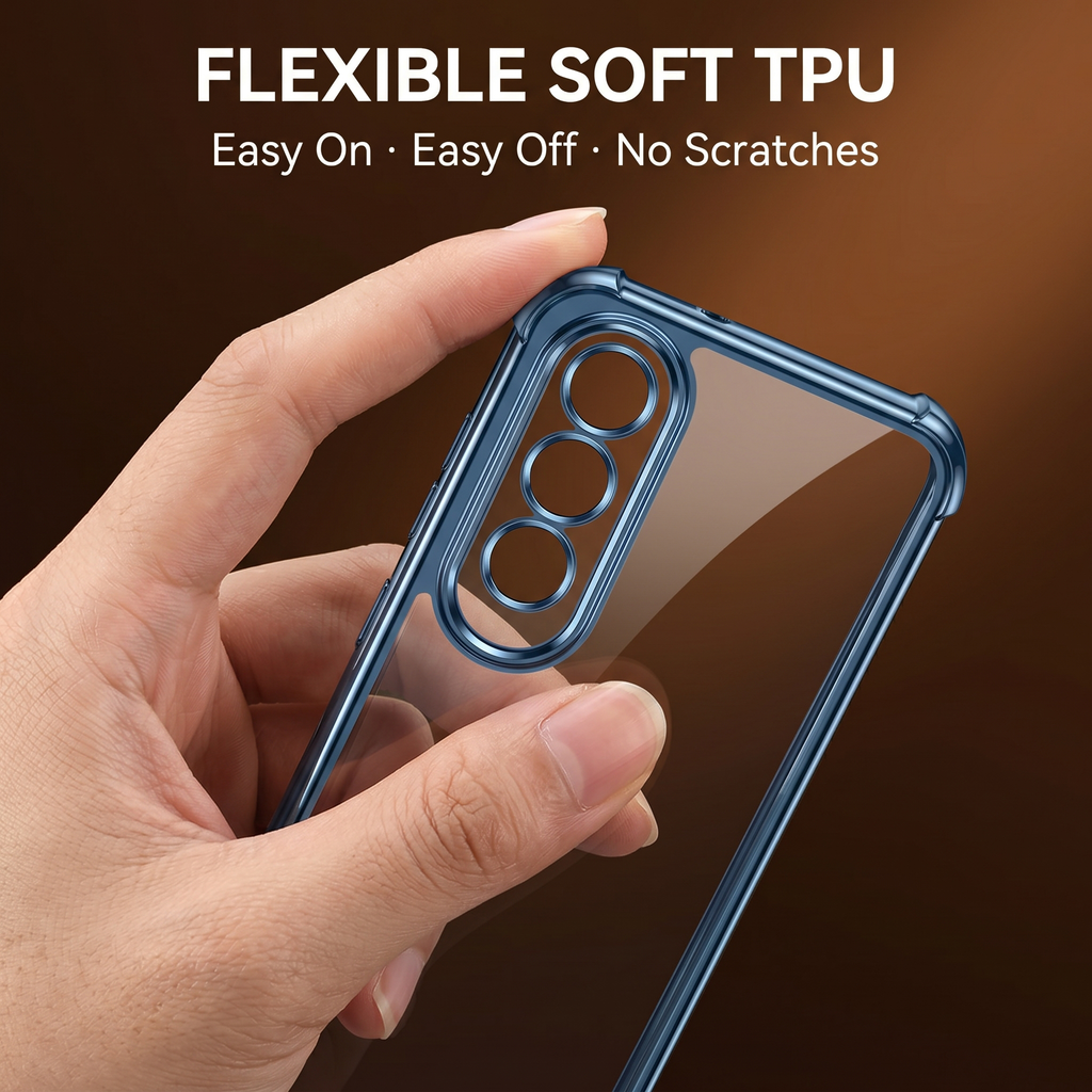 OnePlus Nord CE4 5G Anti-Yellow Electroplating Transparent Airbags Case