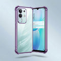 Vivo T4X 5G Anti-Yellow Electroplating Transparent Airbags Case