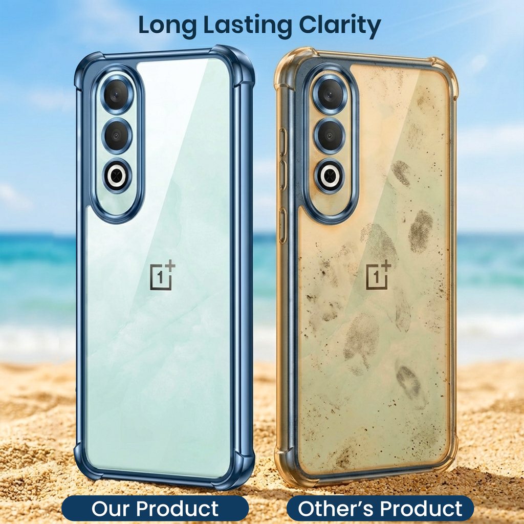 OnePlus Nord CE4 5G Anti-Yellow Electroplating Transparent Airbags Case