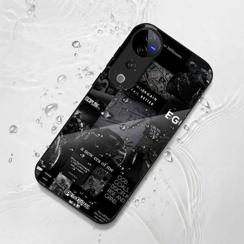 Vivo V40 Pro 5G Premium Acrylic Shockproof Glass Back Case (New Era)