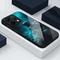 Oppo Reno 14 5G Phone case with a reflective design on a white surface