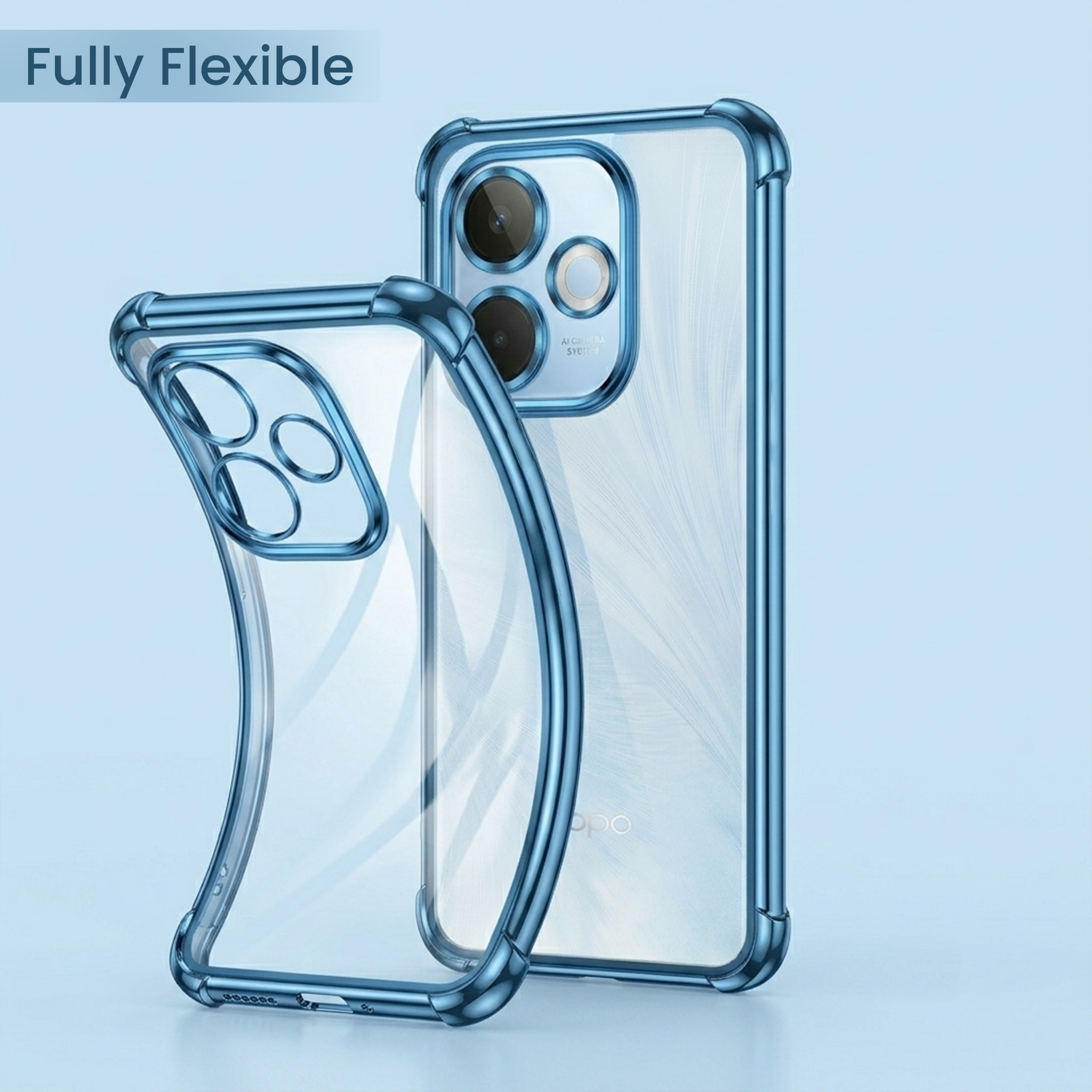 Oppo A5 Pro 5G Anti-Yellow Electroplating Transparent Airbags Case