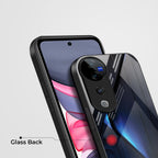 Vivo V40 Pro 5G Premium Acrylic Shockproof Glass Back Case (Blue Gradient)