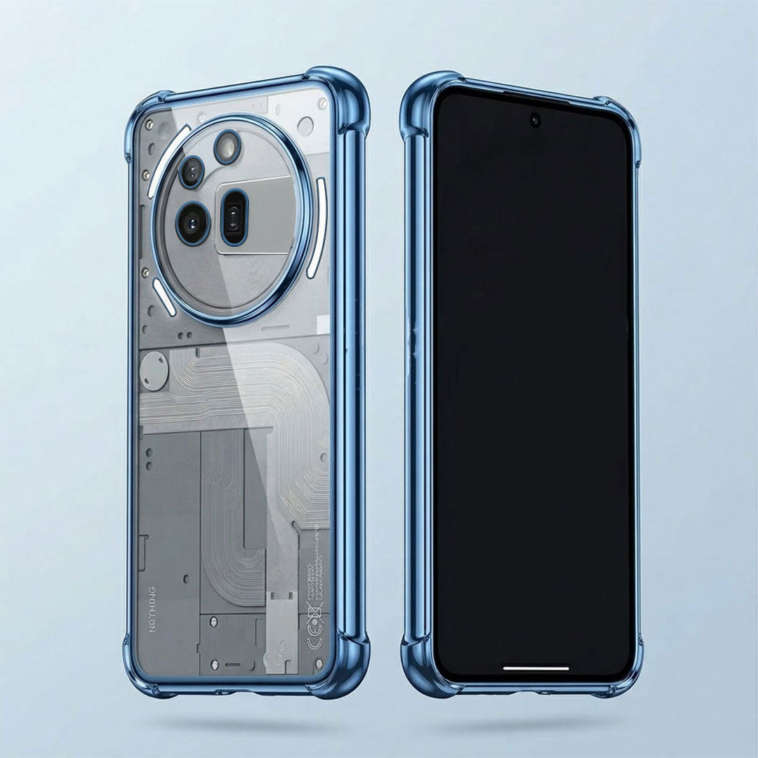 Nothing Phone 3a Pro 5G Anti-Yellow Electroplating Transparent Airbags Case