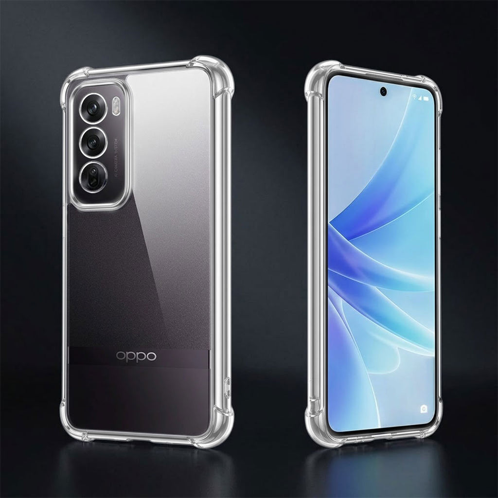 Oppo Reno 12 Pro 5G Anti-Yellow Electroplating Transparent Airbags Case