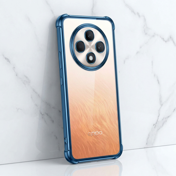 Oppo Reno 12F 5G Anti-Yellow Electroplating Transparent Airbags Case