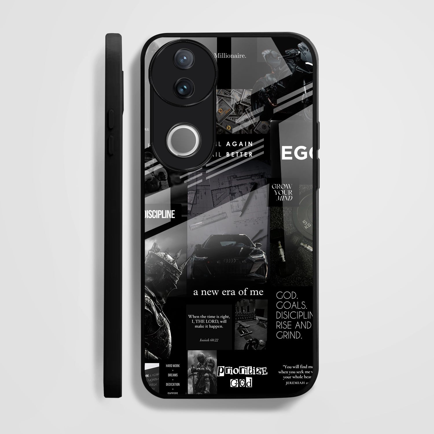 Vivo V50 5G Premium Acrylic Shockproof Glass Back Case (New Era)