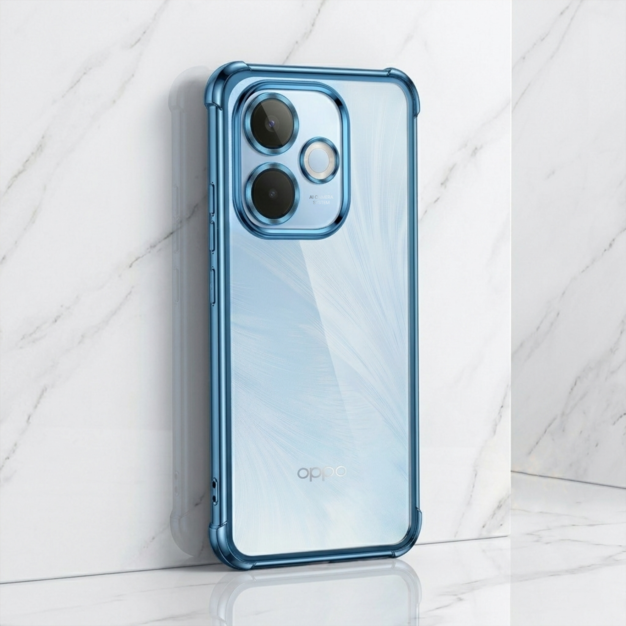 Oppo A5 Pro 5G Anti-Yellow Electroplating Transparent Airbags Case