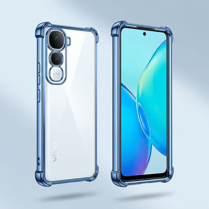 Vivo Y400 Pro 5G Anti-Yellow Electroplating Transparent Airbags Case