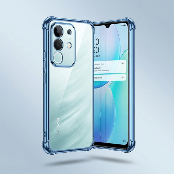 Vivo T4X 5G Anti-Yellow Electroplating Transparent Airbags Case