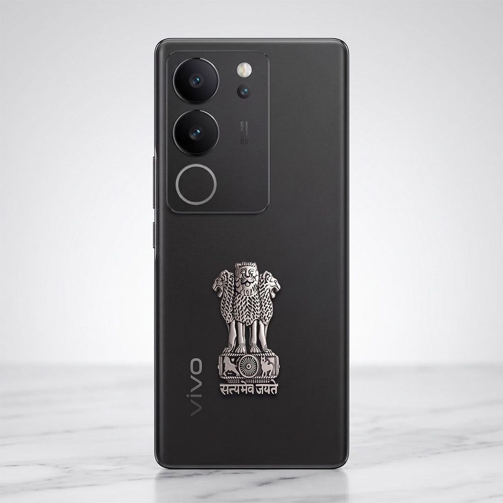Vivo V29 Pro 5G Compatible Satyamev Jayate 3D Metal Emblem Sticker