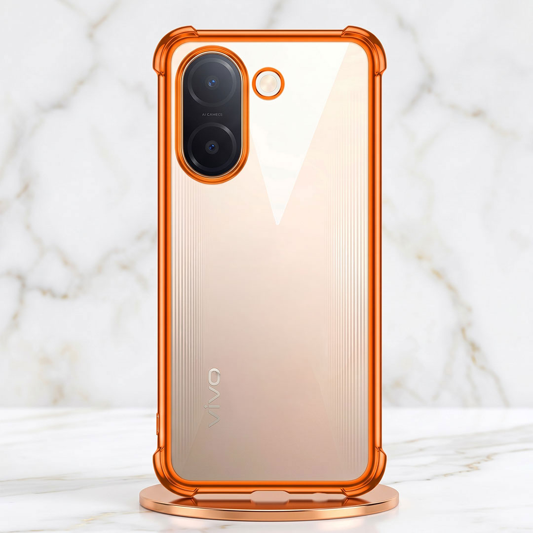 Vivo V60e 5G 5G Premium Shockproof Transparent Airbag Cosmic Orange Case