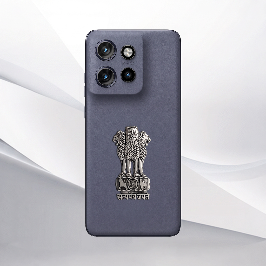 Motorola Edge 50 Neo 5G Compatible Satyamev Jayate 3D Metal Emblem Sticker