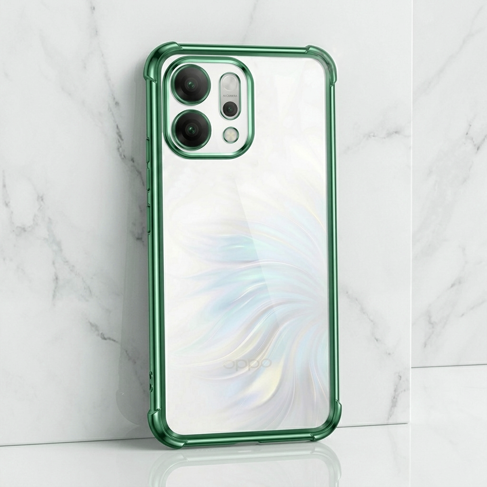 Oppo Reno 14 5G Anti-Yellow Electroplating Transparent Airbags Case