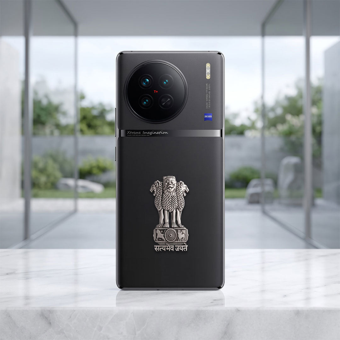 Vivo X90 Pro 5G Compatible Satyamev Jayate 3D Metal Emblem Sticker