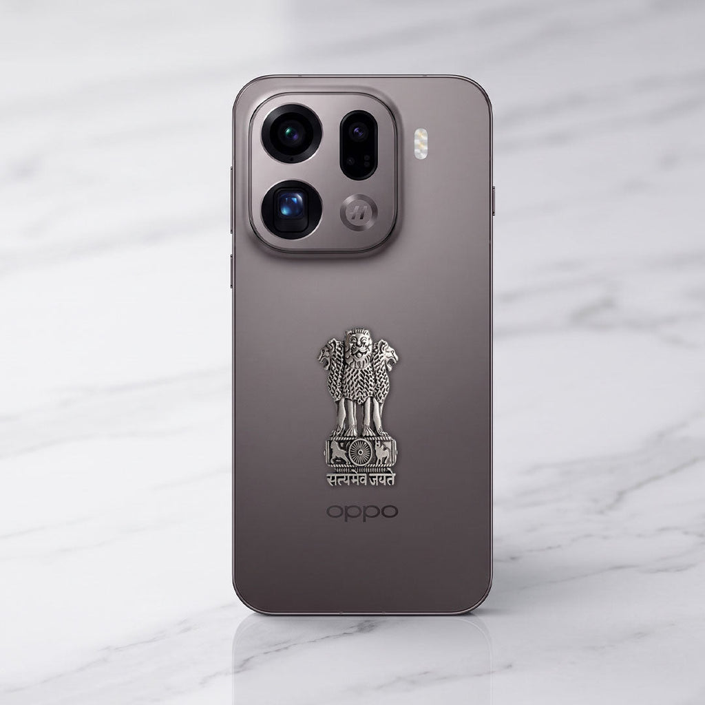 Oppo Find X9 Pro 5G Compatible Satyamev Jayate 3D Metal Emblem Sticker