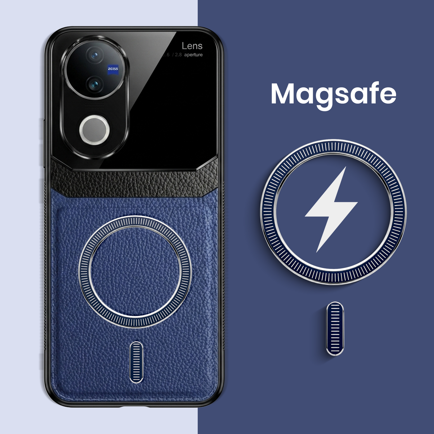 Vivo V50 5G Premium Magsafe Magnetic Leather Lens Protective Case
