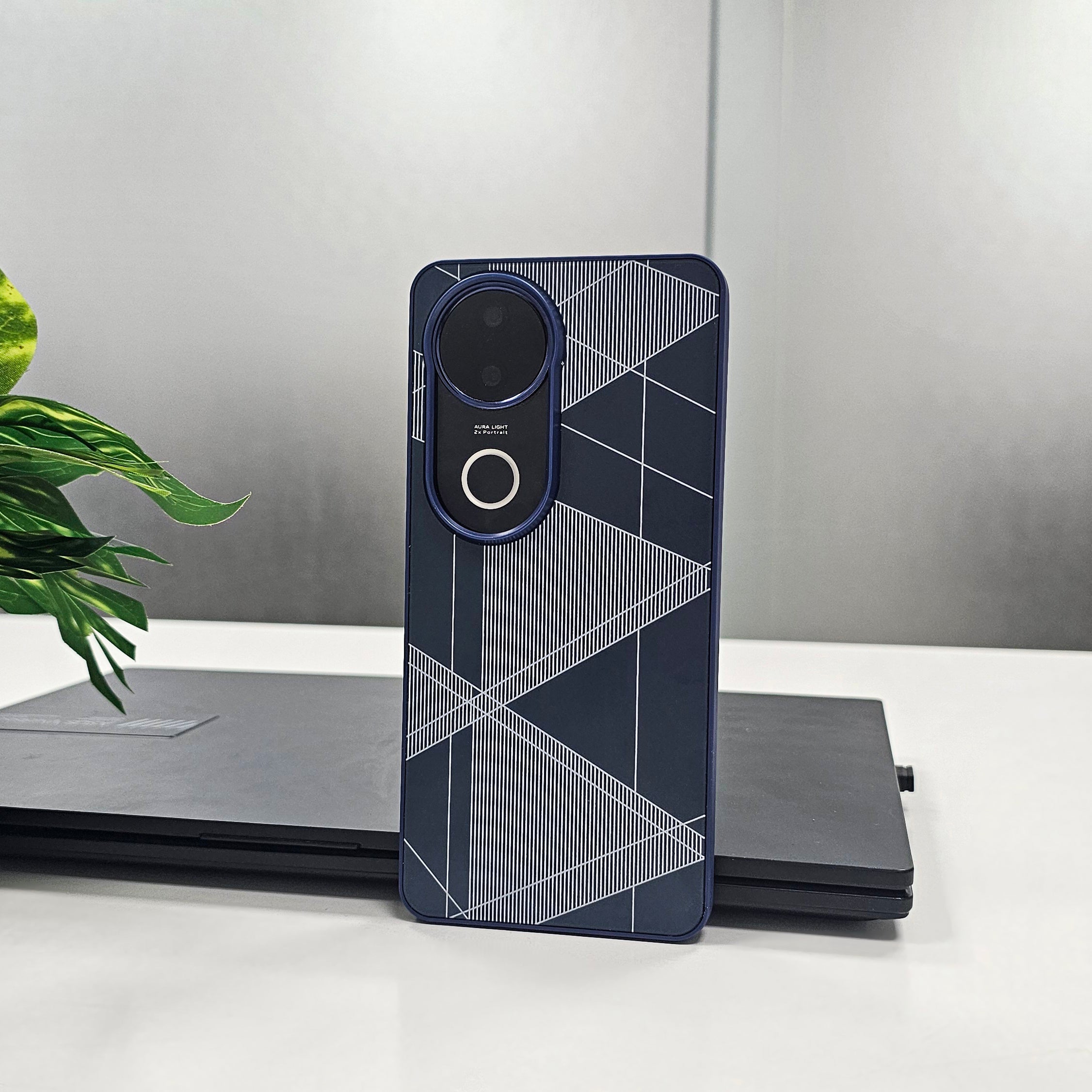 Vivo V50 5G Triangle Pattern Matte Back Shockproof Case