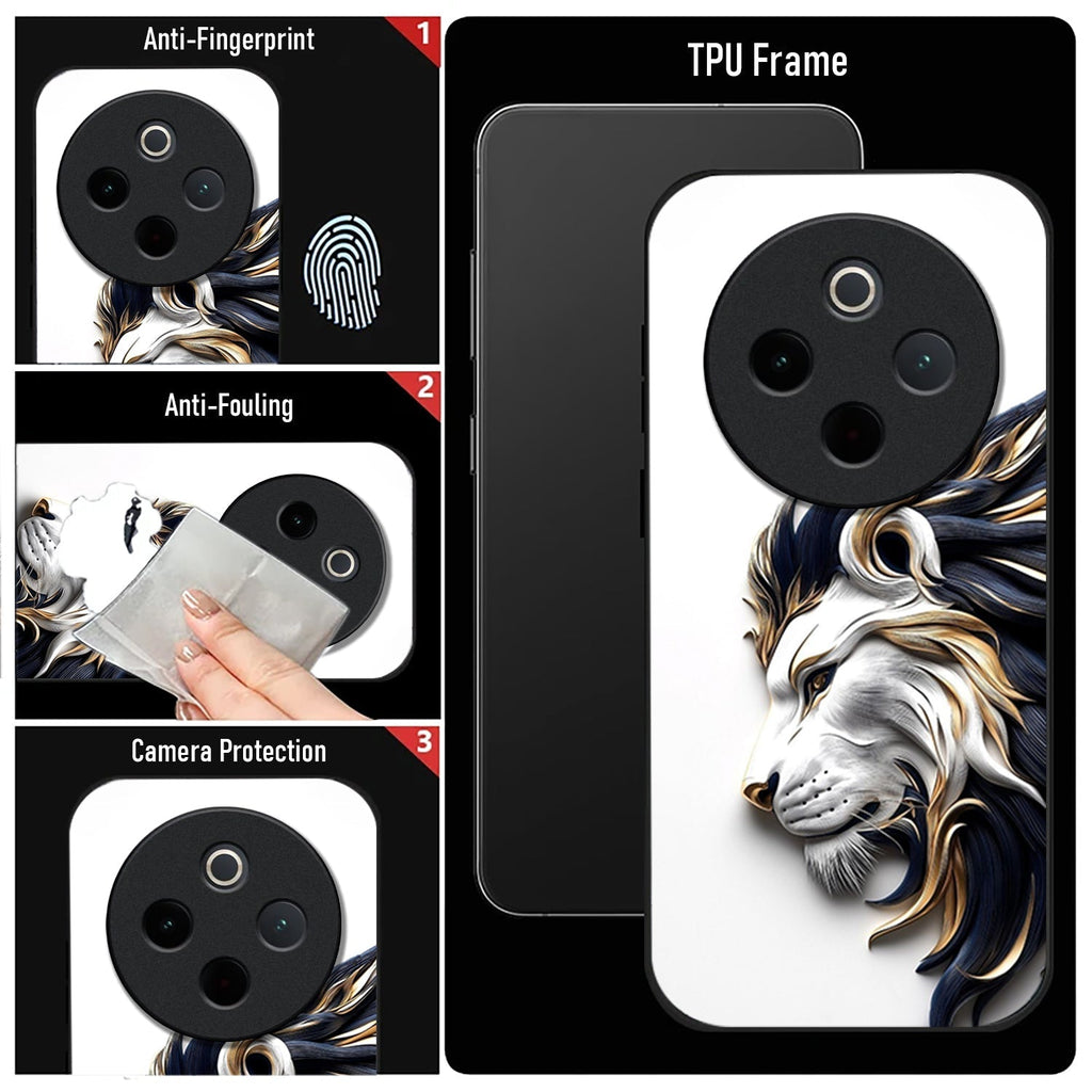 Vivo T4 5G Premium Acrylic Shockproof Glass Back Case (King’s Flow)