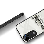 Vivo V40 Pro 5G Premium Acrylic Shockproof Glass Back Case (White Porsche)
