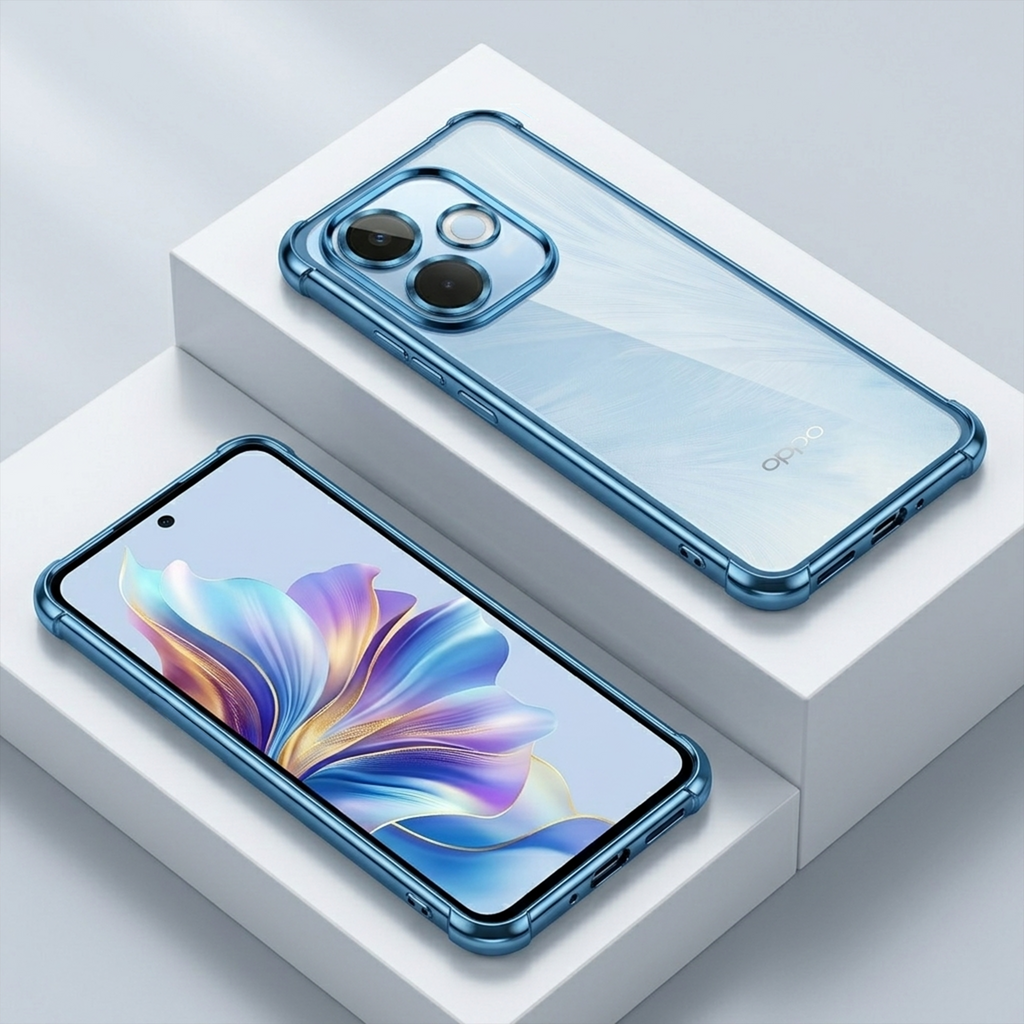 Oppo A5 Pro 5G Anti-Yellow Electroplating Transparent Airbags Case