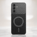 Samsung Galaxy A27 5G Carbon Fiber Leather Hybrid MagSafe Magnetic Case
