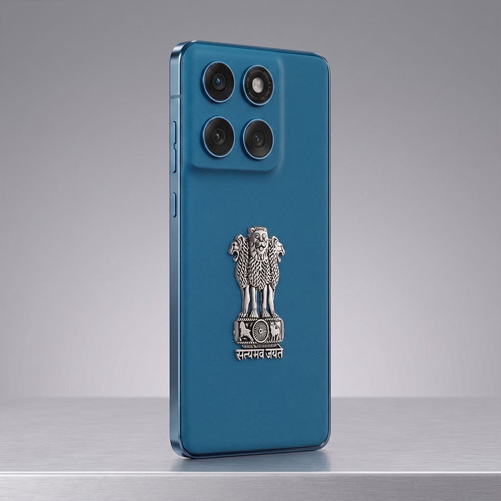 Motorola Edge 60 Fusion 5G Compatible Satyamev Jayate 3D Metal Emblem Sticker