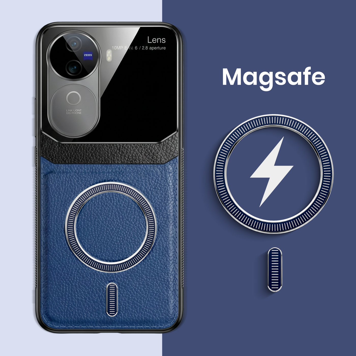 Vivo V40e 5G Premium Magsafe Magnetic Leather Lens Protective Case