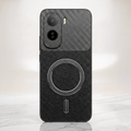 Vivo T5 Pro 5G Carbon Fiber Leather Hybrid MagSafe Magnetic Case