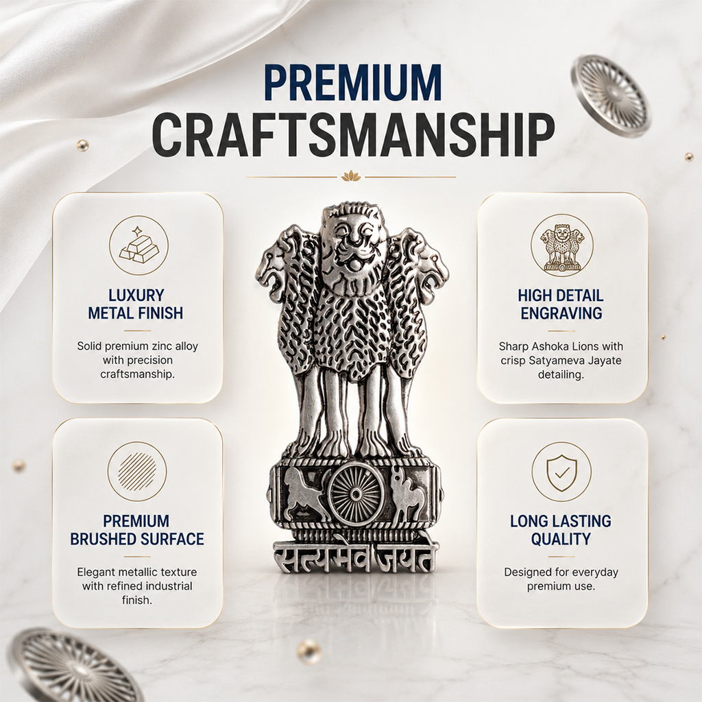OnePlus 13 5G Compatible Satyamev Jayate 3D Metal Emblem Sticker