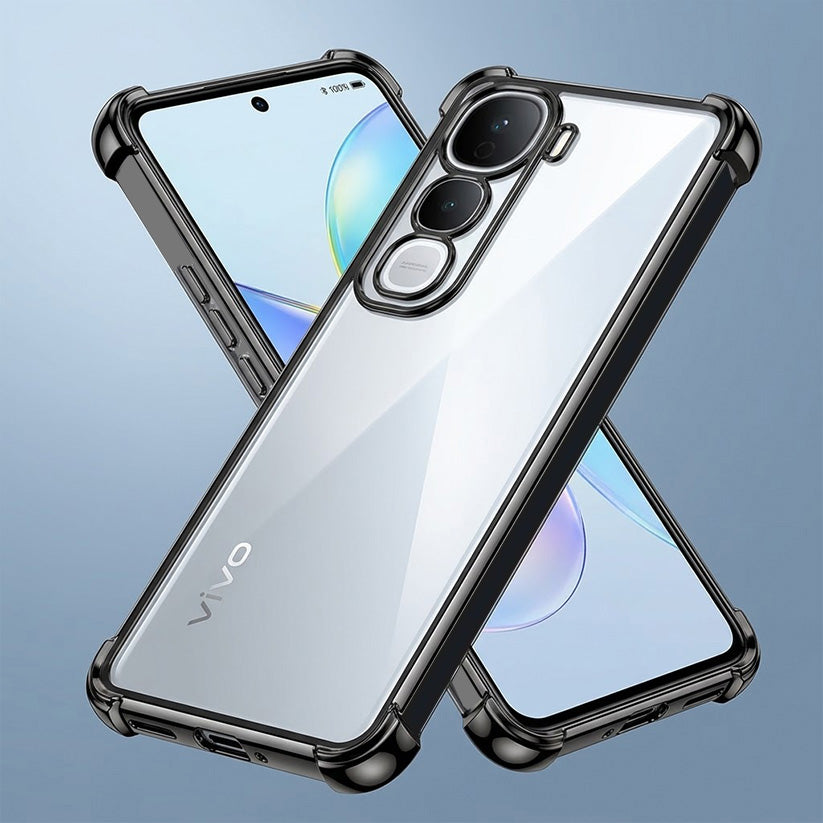 Vivo Y400 Pro 5G Anti-Yellow Electroplating Transparent Airbags Case