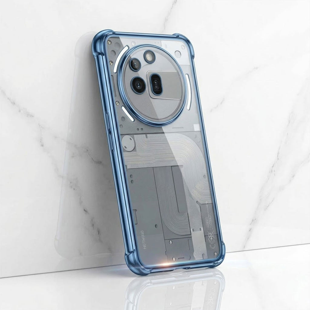 Nothing Phone 3a Pro 5G Anti-Yellow Electroplating Transparent Airbags Case
