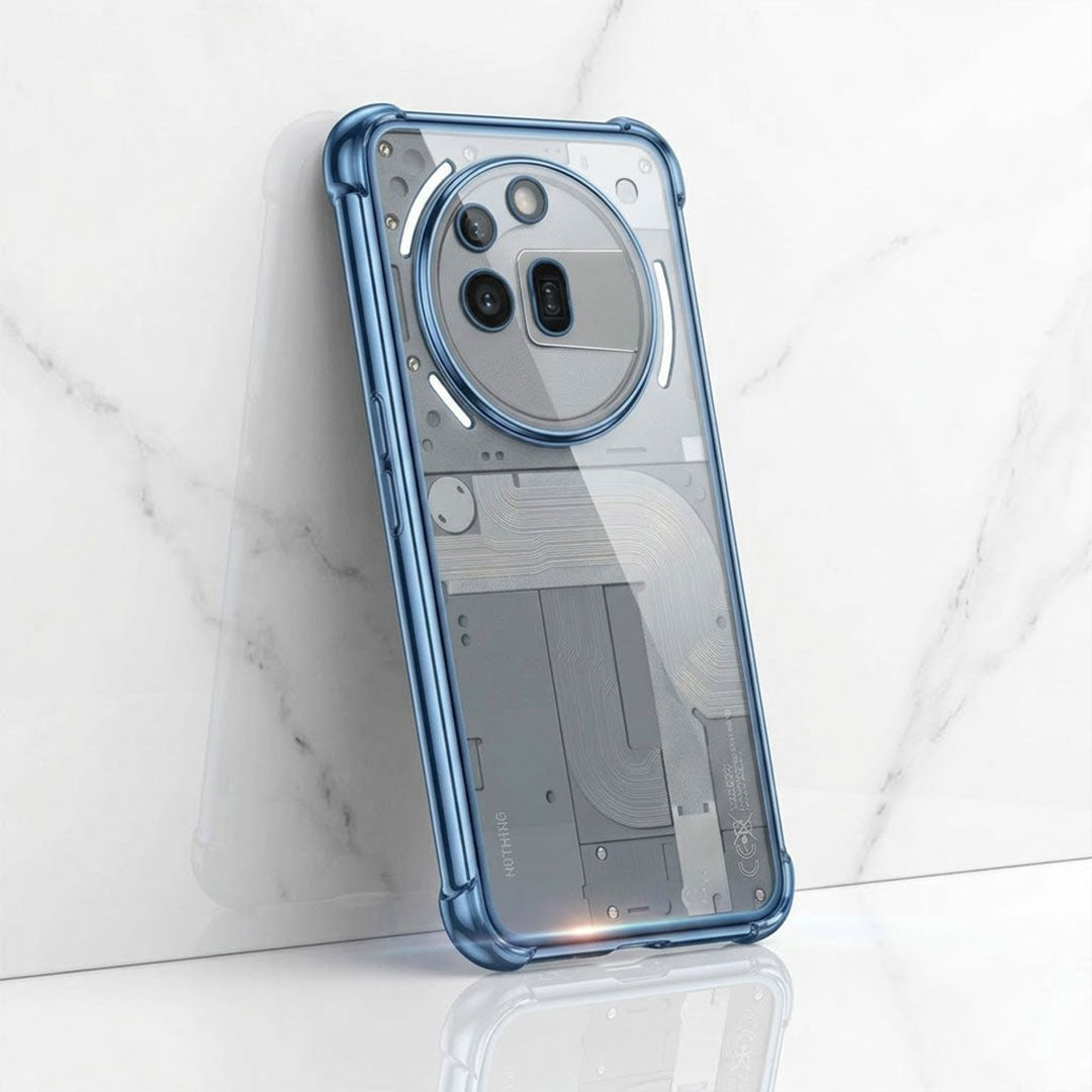 Nothing Phone 3a Pro 5G Anti-Yellow Electroplating Transparent Airbags Case
