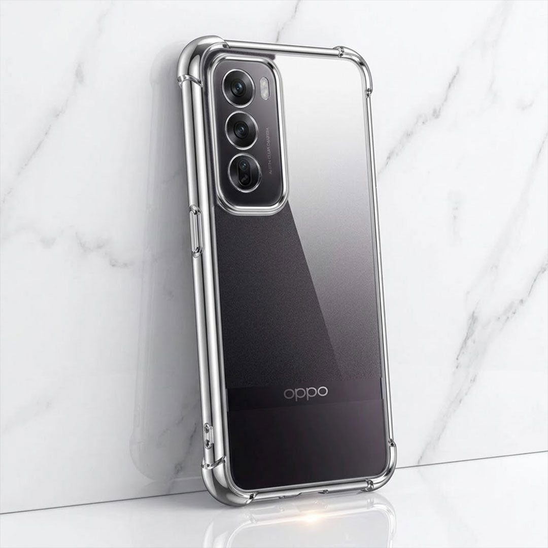 Oppo Reno 12 Pro 5G Anti-Yellow Electroplating Transparent Airbags Case