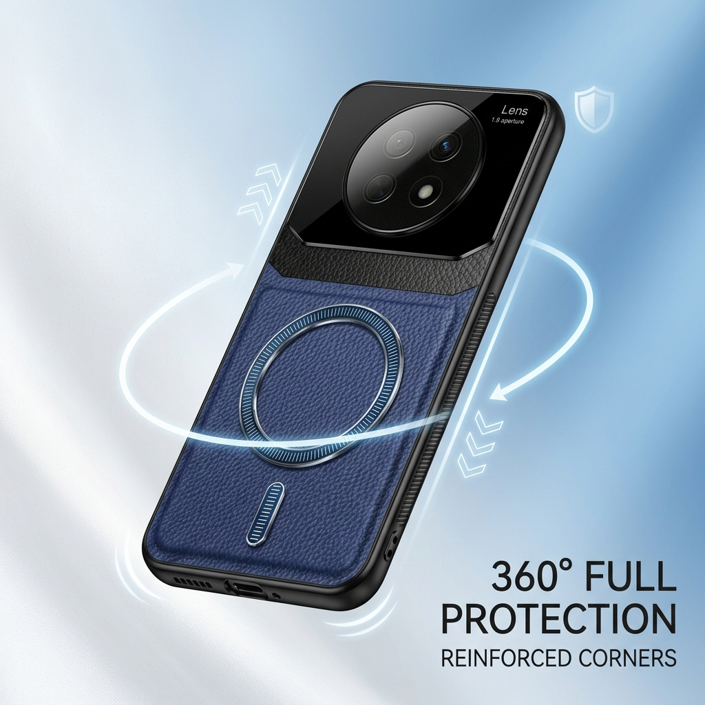 Oppo F29 Pro 5G Premium Magsafe Magnetic Leather Lens Protective Case