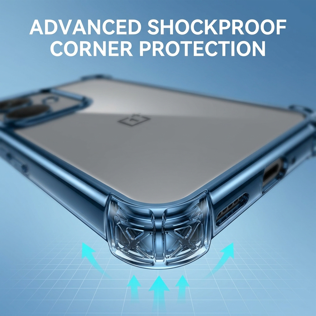 OnePlus Nord CE3 5G Anti-Yellow Electroplating Transparent Airbags Case