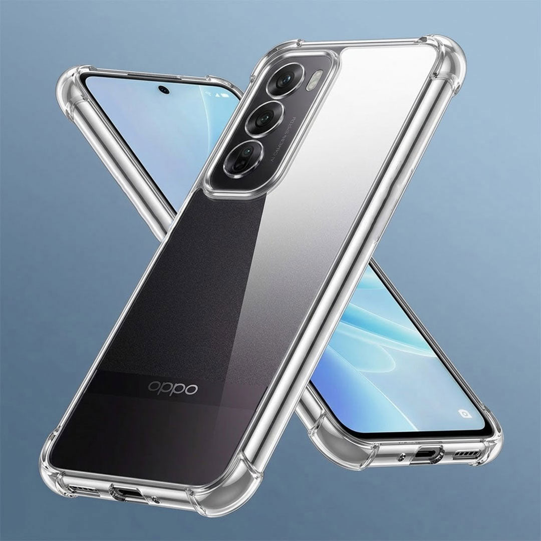 Oppo Reno 12 Pro 5G Anti-Yellow Electroplating Transparent Airbags Case