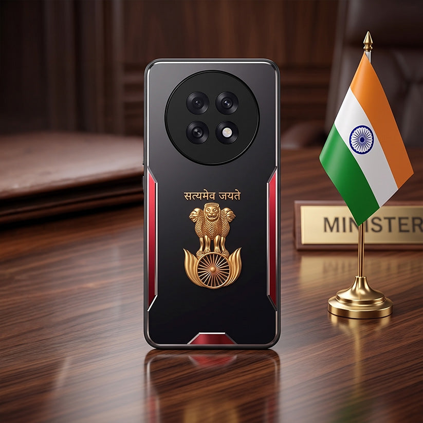 Oppo F31 Pro+ 5G Satyamev Jayate 3D Metal Aluminium Back Case