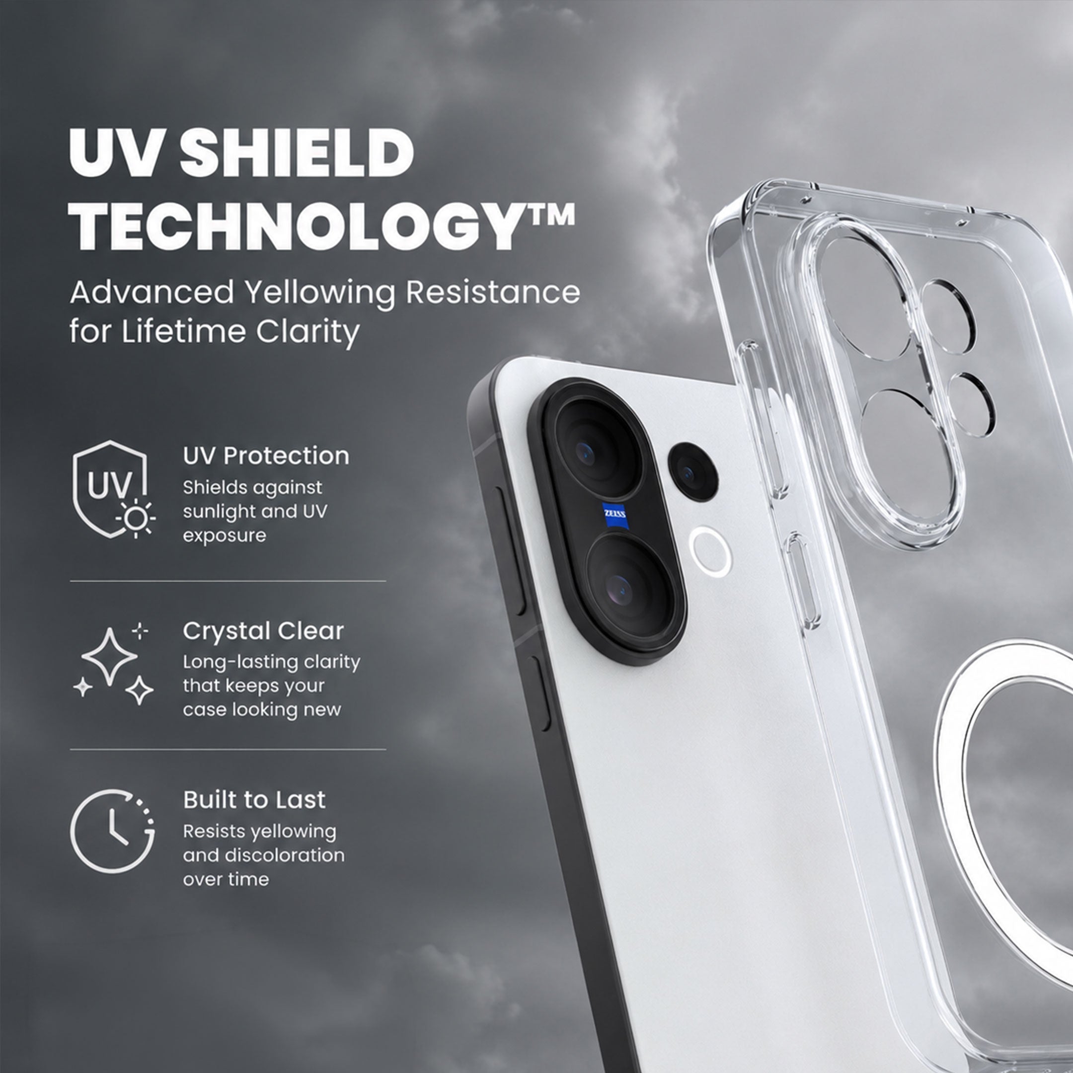 Vivo V60 5G Clear Anti-Yellow MagSafe Protective Case